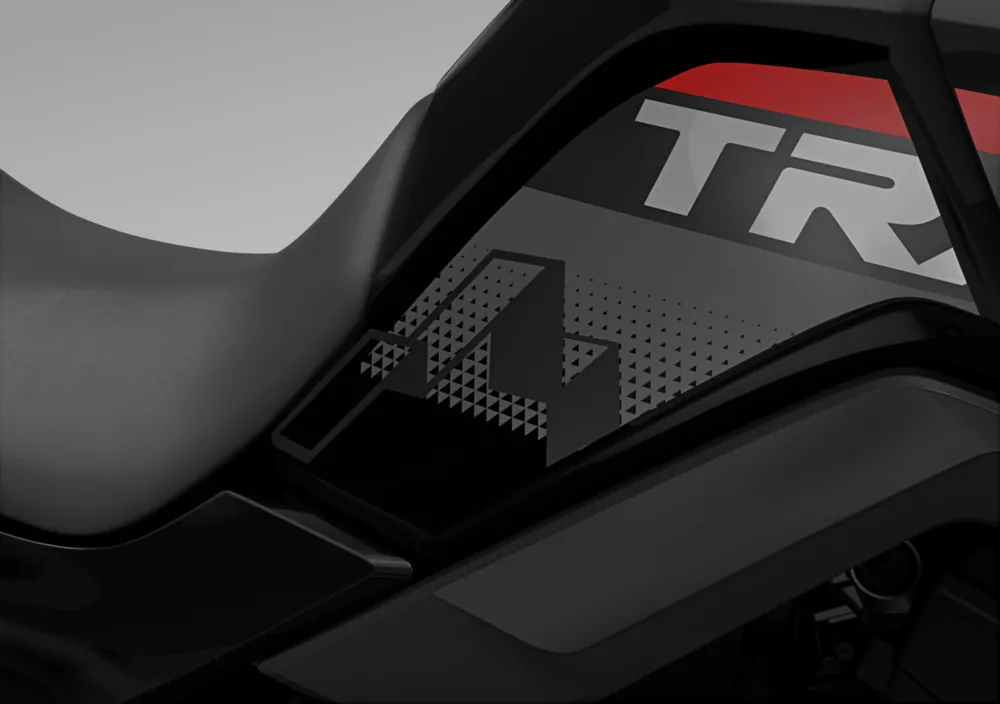 Seulement Aujourd&rsquo;hui Protecteurs de réservoir latéraux noirs pour Honda XL 750 Transalp (25-) Original