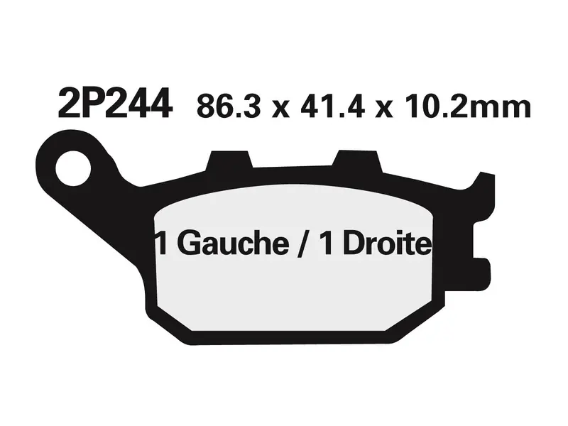 Plaquettes de frein semi-métalliques NISSIN Street – 2P-244NS Authentique