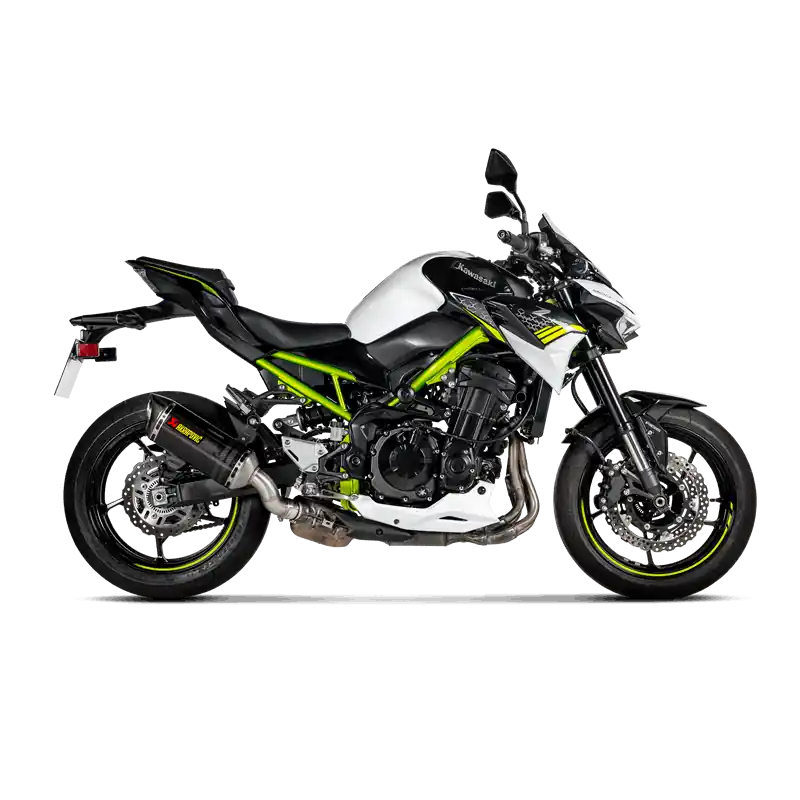 Dernier Modèle Akrapovic Slip-On Line (carbone) pot d'échappement pour Kawasaki Z900 A2 année modèle 2018-2021
