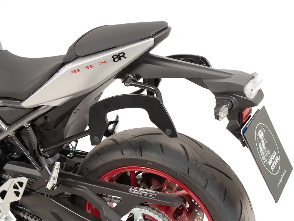 Supports latéraux C-Bow noirs pour Suzuki GSX-8R (24- ) Hepco & Becker Must-Have