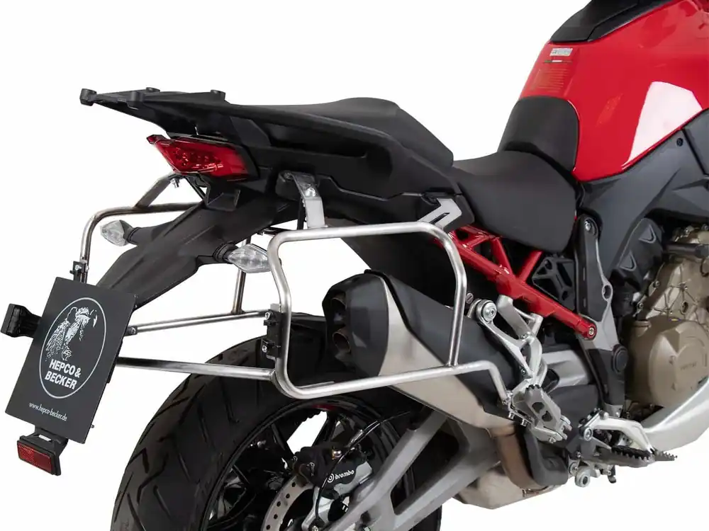 Soldes Porte-bagages latéraux Cutout en acier inoxydable pour Ducati Multistrada V4 /S /Pikes Peak /Rally /RS (25-)