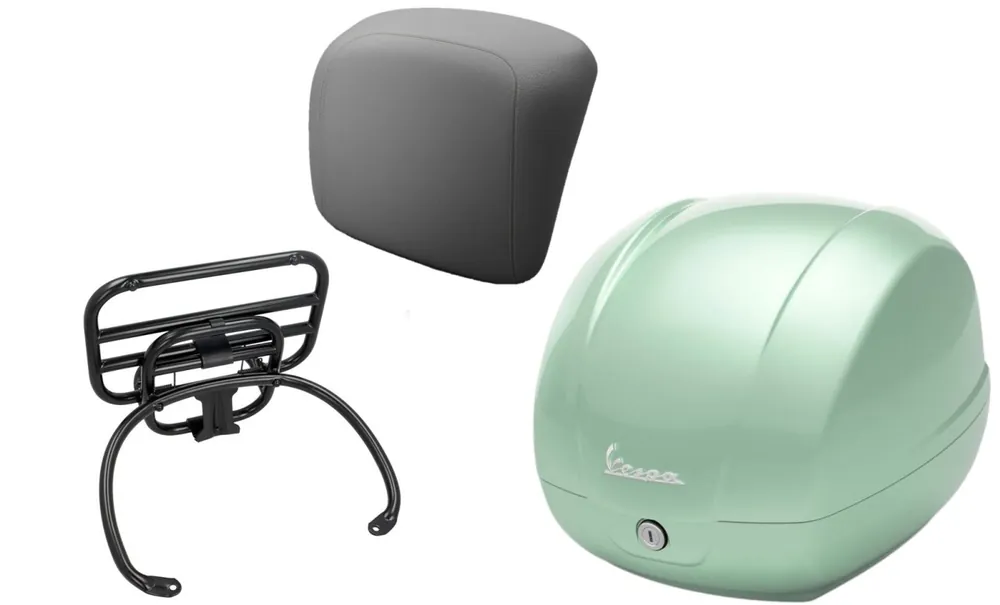 Kit top case 36L latte menta (350/A), porte-bagages noir pour Vespa GTS 125/300/310 Bon Marché
