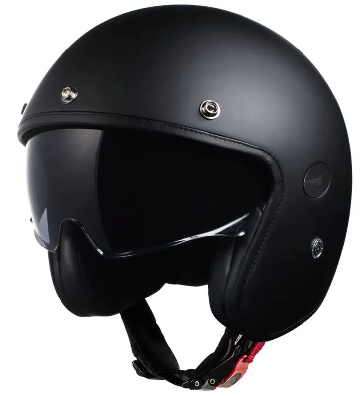 Marque Moto Guzzi casque jet Carbon noir XS