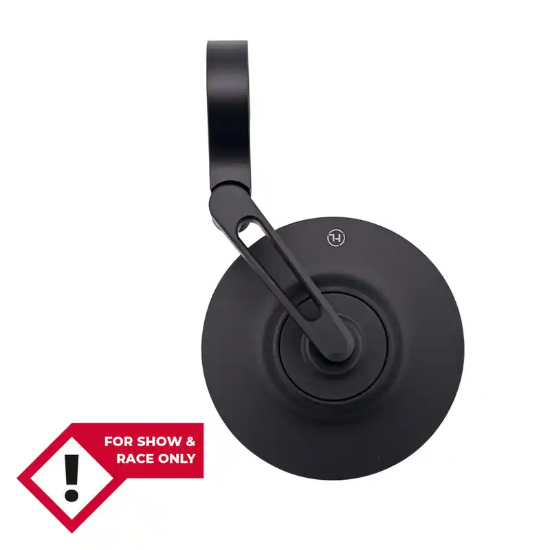 Dernier Modèle HIGHSIDER pro Rétroviseur d'extrémité de guidon Conero-XS Noir Universel (1pc)