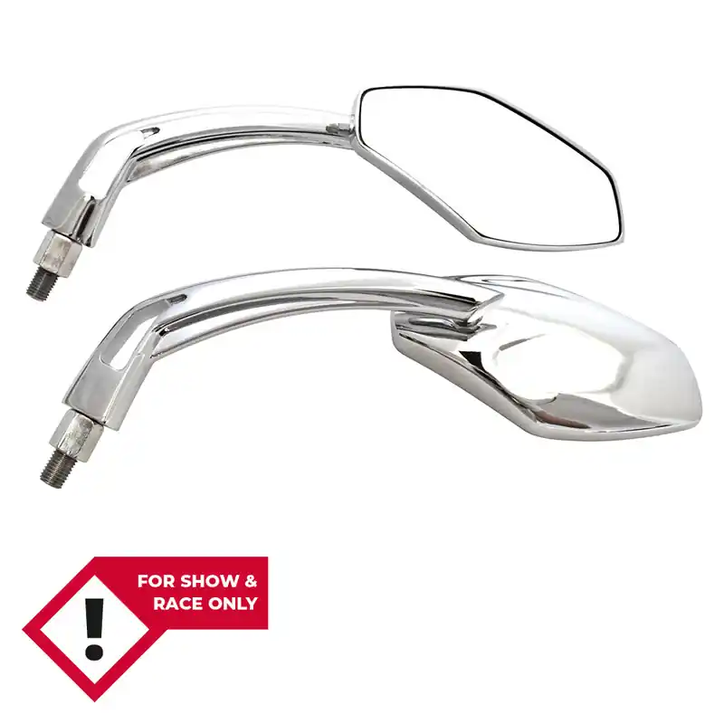 Pas Cher HIGHSIDER smart Miroir de guidon Luca chrome (paire)