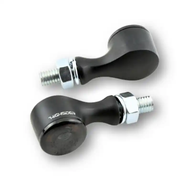 HIGHSIDER Pro Apollo Classic LED Indicator boîtier noir / lentille gris fumée (paire), avant & arrière Offre Limitée