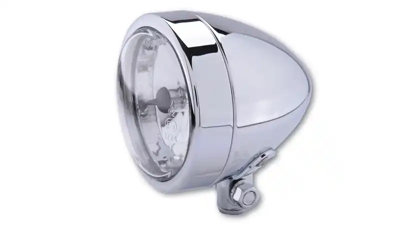 HIGHSIDER smart phares Bullet H4 chrome feux de route, fixation inférieure, E-approuvé (1pc) Retour Gratuit