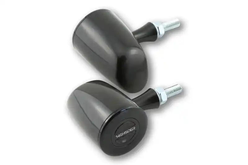Commande En Gros HIGHSIDER Pro Rocket Classic LED Indicator boîtier noir / lentille gris fumée (paire), avant & arrière