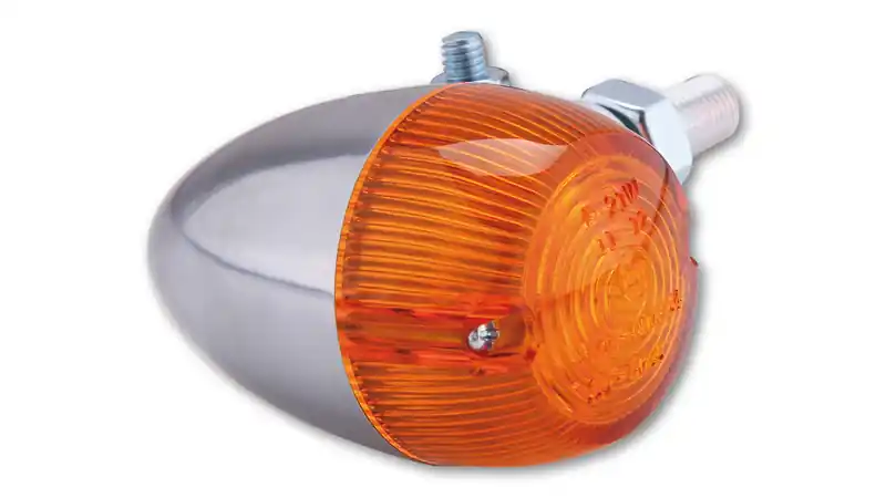 HIGHSIDER Smart Bullet Light Ampoules Clignotants Boîtier argent / Lentille orange (pièce), Avant & Arrière Solde