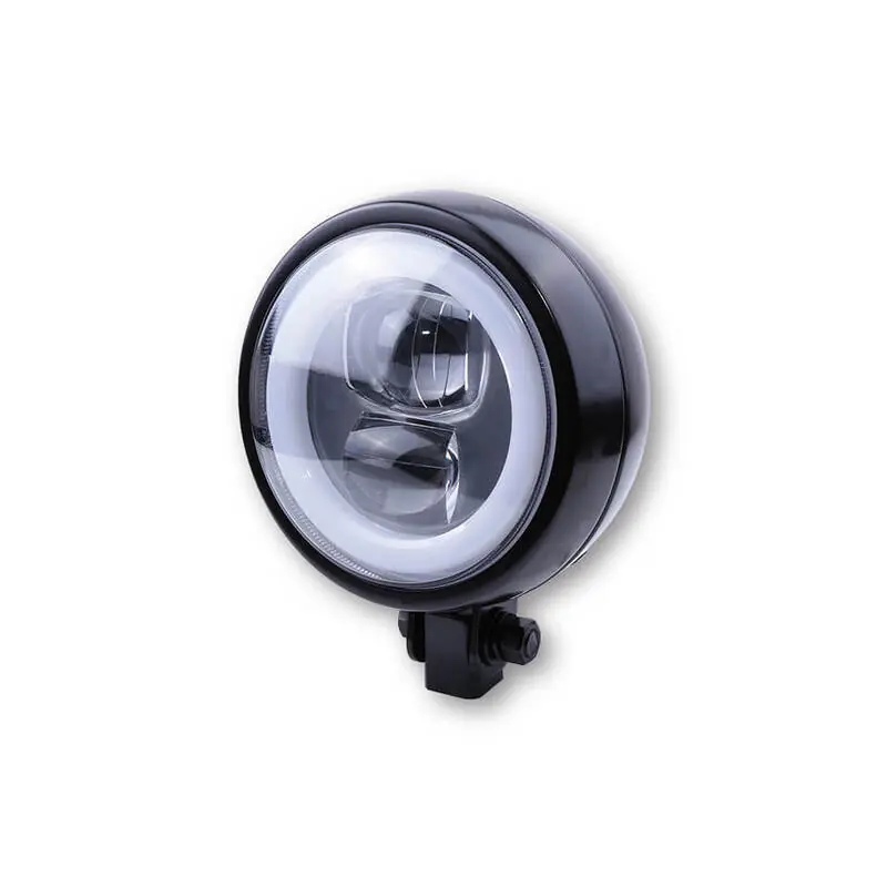 HIGHSIDER pro Phare plat type 9 LED noir E-approuvé (1pc) Usine Directe