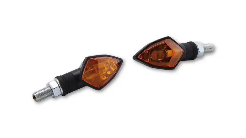 HIGHSIDER Smart Rock ampoules mini-clignotants boîtier noir / lentille orange (paire), avant & arrière Livraison Express