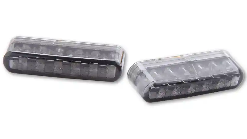 Authentique HIGHSIDER Smart Shorty LED Module clignotant Lentille gris fumée (paire), Avant & Arrière