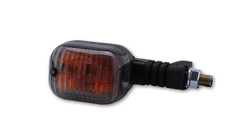 HIGHSIDER Smart Duc-Style Ampoules Clignotant Boîtier noir / Lentille gris fumée (pièce), avant gauche & Bon Plan