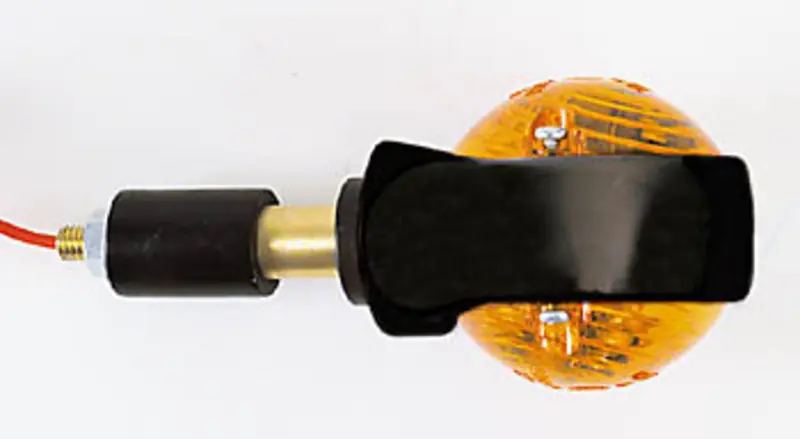 Prix Réduit HIGHSIDER Smart œil de bœuf ampoules clignotants de guidon boîtier noir / lentille orange (paire), avant