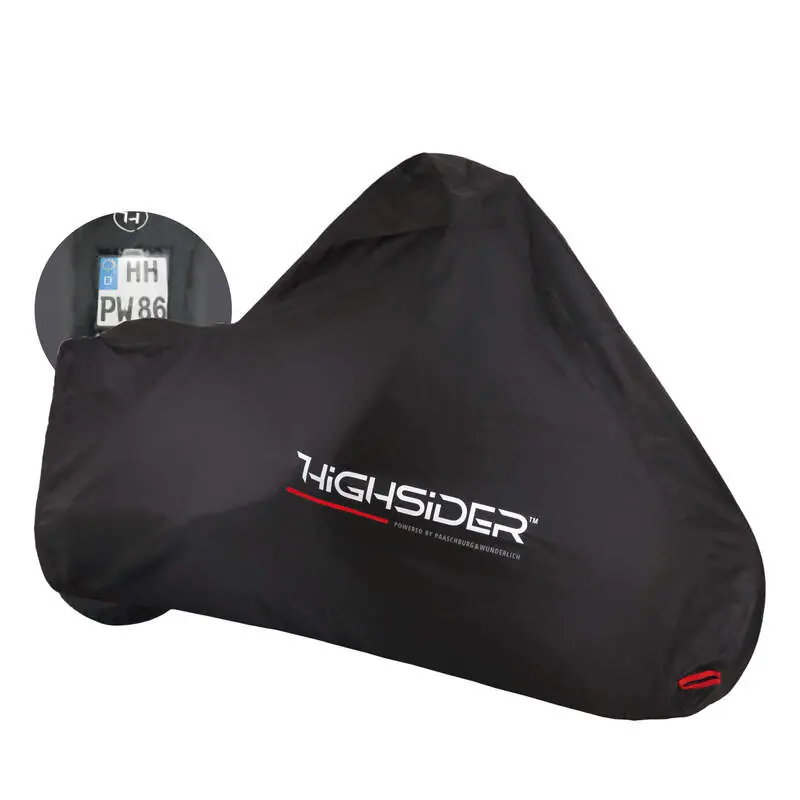 HIGHSIDER pro Bâche d'extérieur Noir L, Avec fenêtre pour plaque d'immatriculation (1pc) Vente Flash