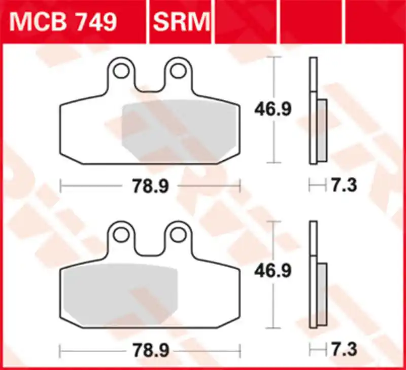 Authentique TRW Lucas plaquette de frein MCB839