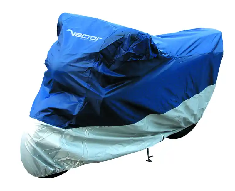 VECTOR Bâche de protection intérieure/extérieure pour moto/scooter - bleu/argent - S Top Vente