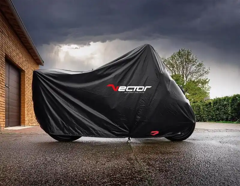 Quantité Limitée VECTOR Bâche extérieure coton pour moto/scooter – Noir – XL