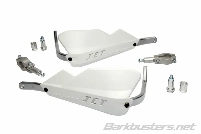 Barkbusters Jet Protège-mains Fixation en deux points droite Ø22mm Blanc Solde