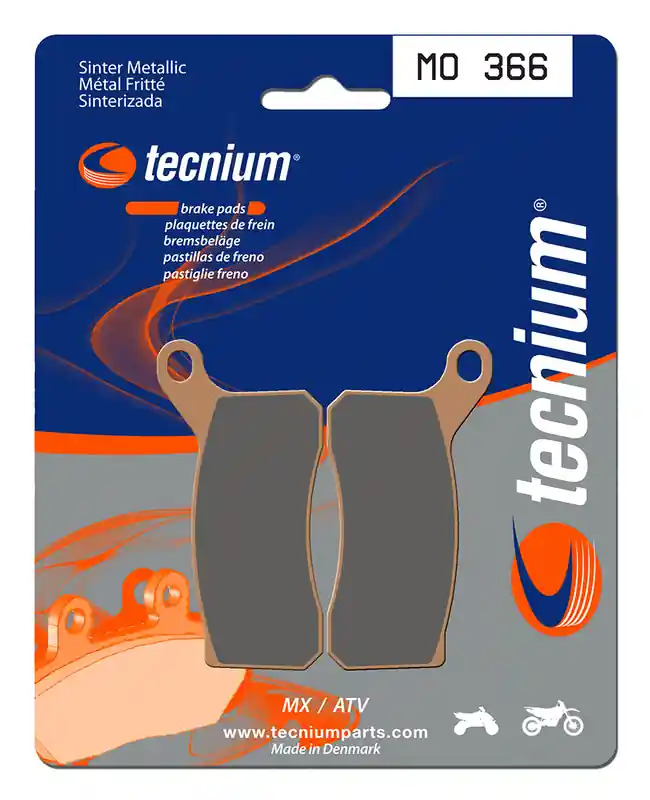 Plaquettes de frein Tecnium MX/ATV en métal fritté - MO366 Soldes