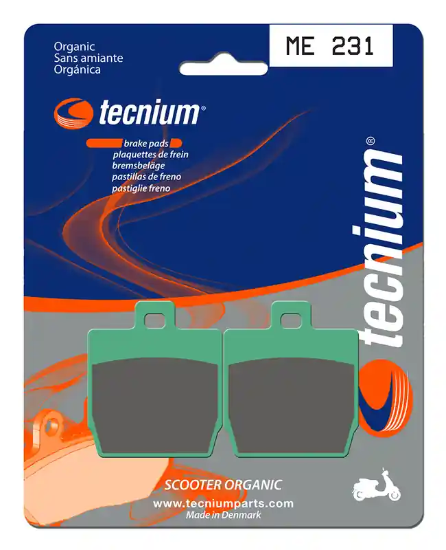 Plaquettes de frein organiques pour scooter Tecnium - ME231 Achetez Aujourd'hui