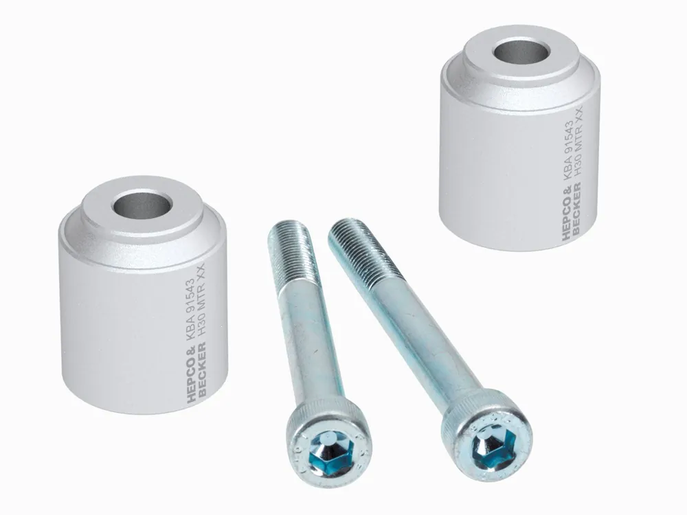 Offre Spéciale Réhausse de guidon argent H=30 mm pour BMW F 800 GS (08-18) Hepco & Becker