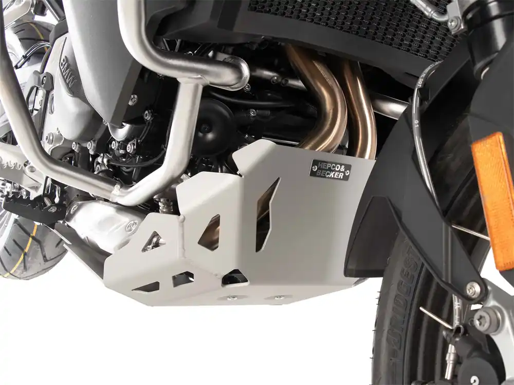 Plaque de protection moteur argentée pour BMW F 900 GS Adventure (24-) Hepco & Becker Produit De Marque