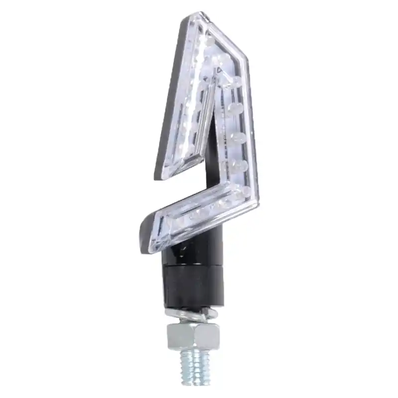 Offre Spéciale Oxford Signal 4 LED Boîtier de clignotant noir / Lentille claire (paire), Avant & Arrière, (2 résistances incluses)