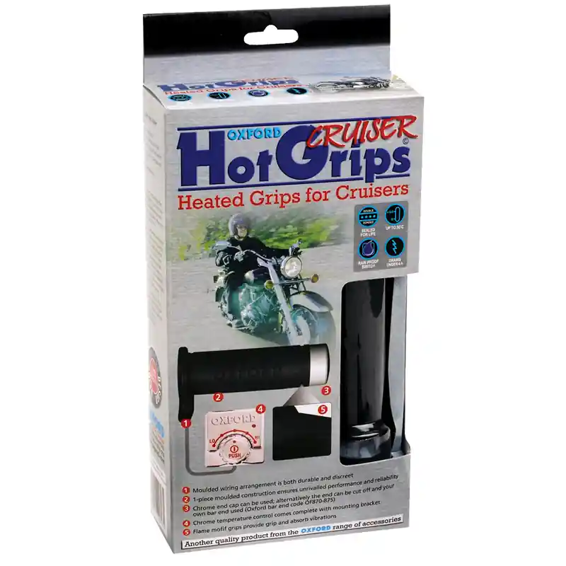 Soldes Oxford Hotgrips Essential Cruiser mit Chromschalter