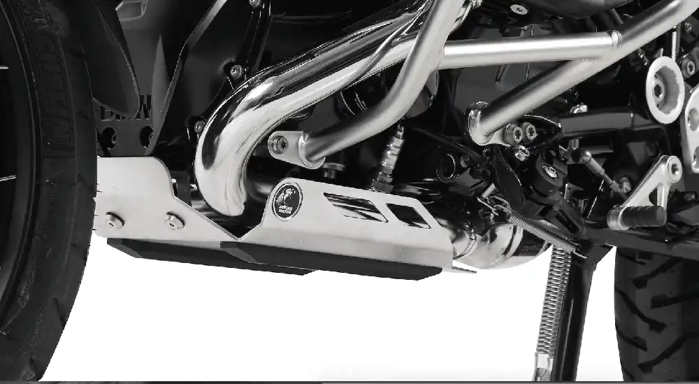 Certifié Plaque de protection moteur argentée pour BMW R 1200 GS Adventure (14-18) Hepco & Becker