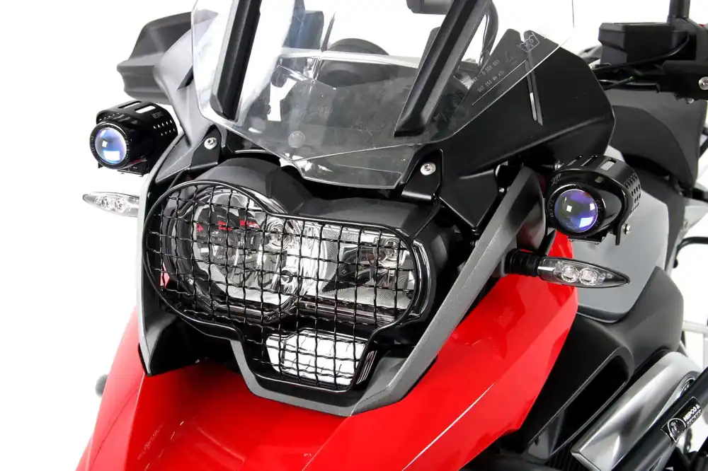 Satisfait Ou Remboursé Grille de protection des feux noire pour BMW R 1200 GS LC (2013) Hepco & Becker