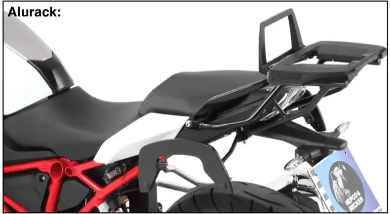 Support de top case Alurack noir pour BMW R 1250 R (19-) Original Hepco & Becker Haute Qualité