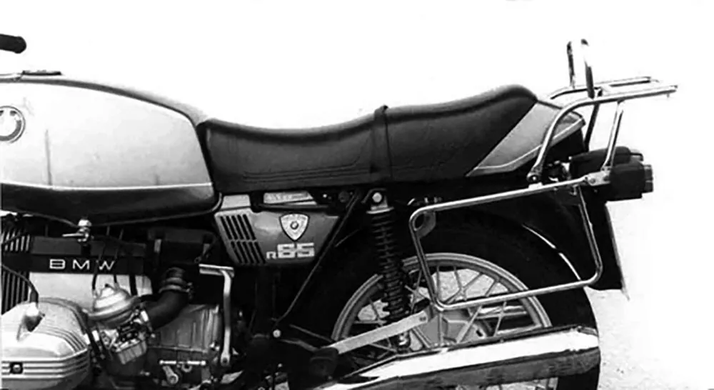 Pont de bagages tubulaire Support de top case et support de valises latérales noir pour BMW R 45 (78-85)/R 65 (78-85) Authentique