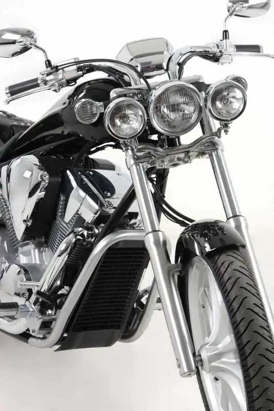 Arceau de protection du radiateur chromé pour Honda VT 1300 CX Fury (10-16) Hepco & Becker Authentique