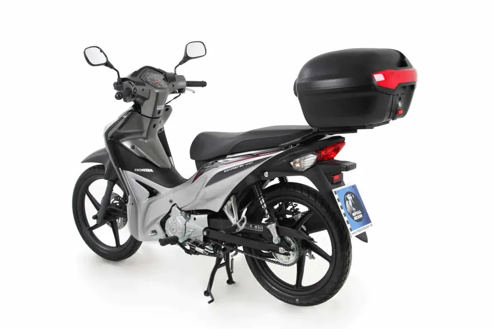Authentique Journey Topcase 40 noir avec support pour Honda AFS 110i Wave (12-16) Hepco & Becker