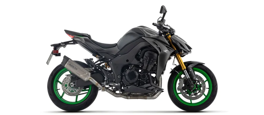 Réduction ARROW Échappement INDY RACE EVO Titan avec embout en carbone pour Kawasaki Z 1100 /SE (26-)