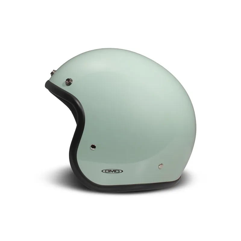 DMD casque jet retro, menthe, brillant, lattementa, fibre de verre, ECE 22.06 XS Achat Immédiat