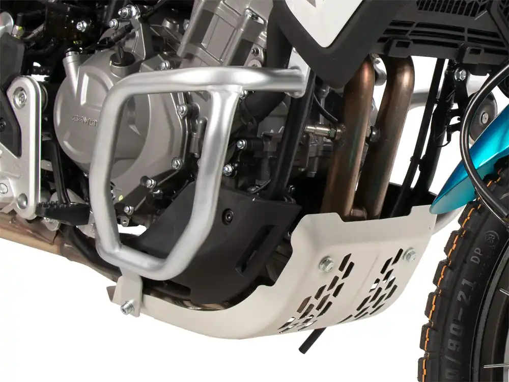 Arceau de protection du moteur argenté pour CFMoto 450 MT (24-) Hepco & Becker Nouveauté