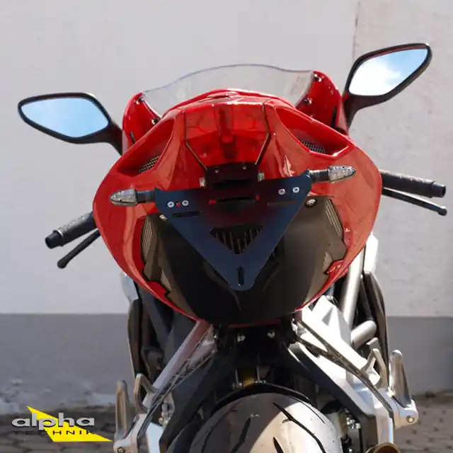 alpha Technik Kennzeichenhalter für MV Agusta 675 / 800, Typ F3, Modelljahr 2012- Populaire