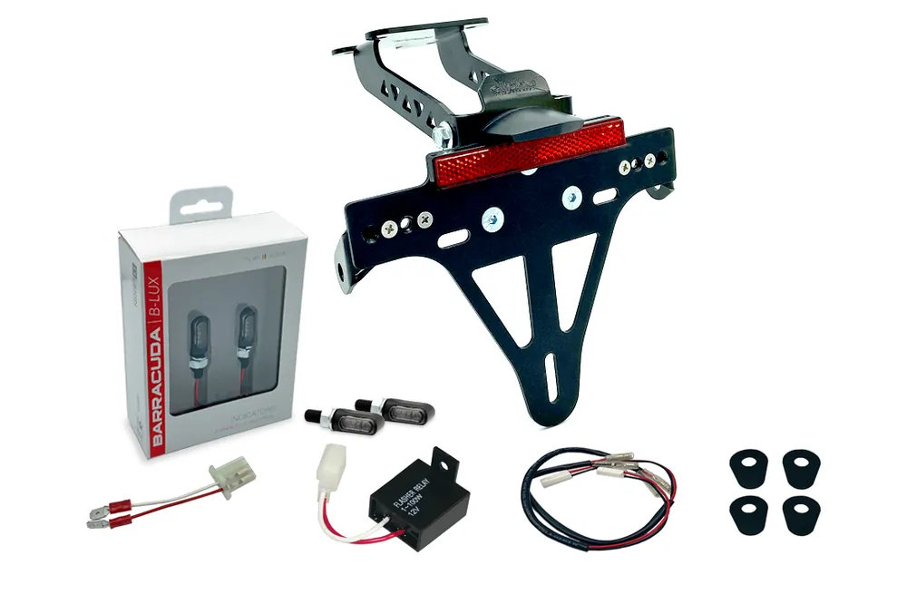 alpha Technik Kennzeichenhalter-Blinker-Kit M-LED (vorne + hinten) für Yamaha YZF-125R ab Modelljahr Prix Choc