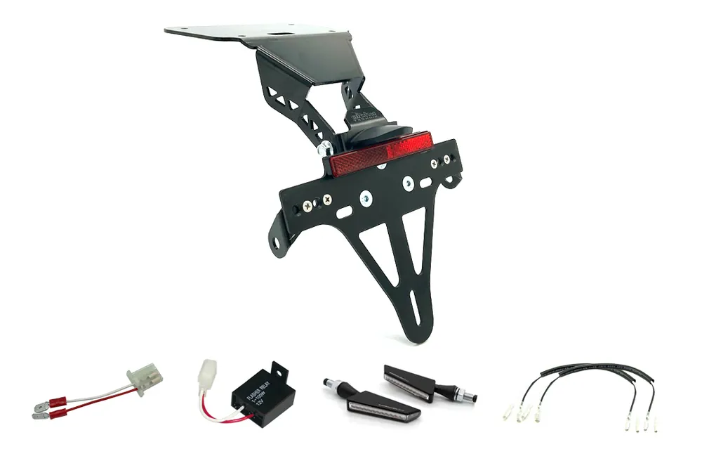 Super Prix alpha Technik Kennzeichenhalter-Blinker-Kit SQ-LED für Kawasaki Z900 Typ: ZR900F und ZR900H ab Model
