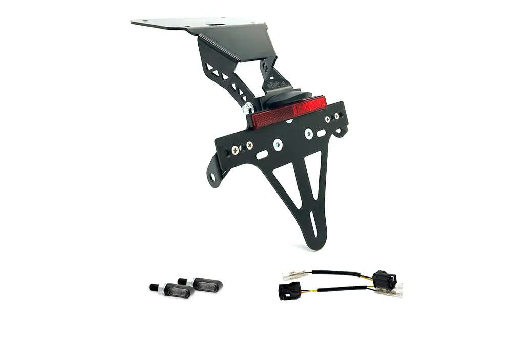 Paiement Sécurisé alpha Technik Kennzeichenhalter-Blinker-Kit M-LED für YZF-R3 / MT03 Modelljahr 2020- (Hinten)