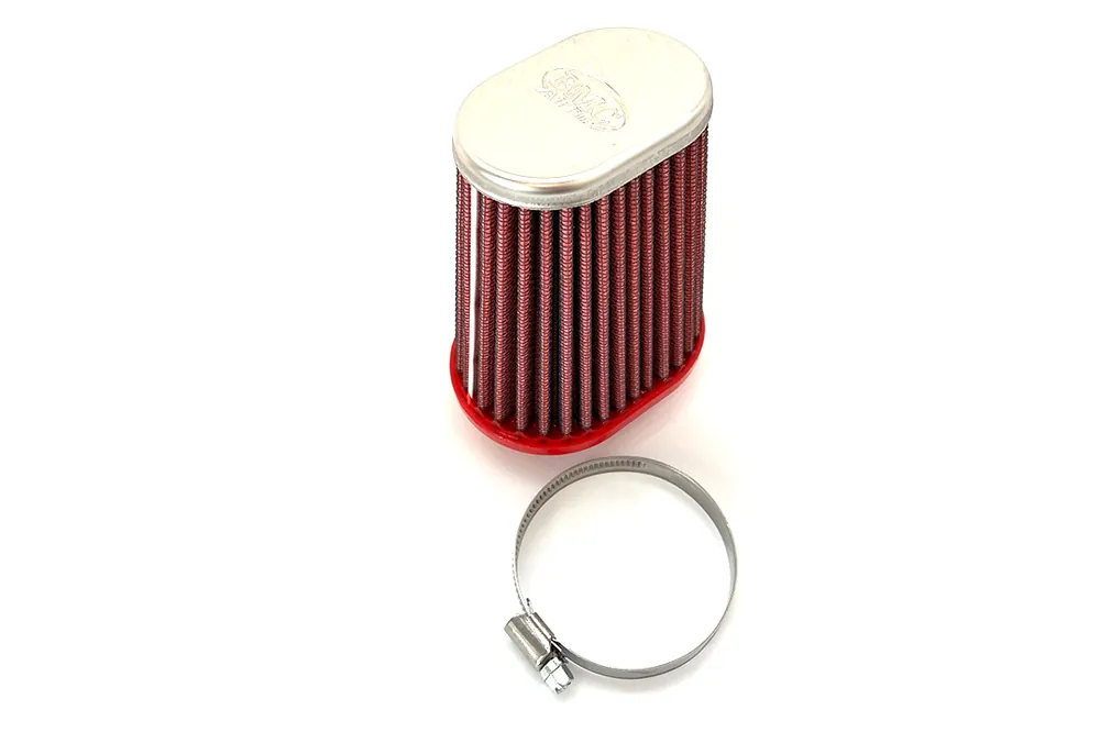 Solde BMC Universal-Sportluftfilter Konisch, 50 mm Durchmesser, 120 mm Länge, rechts, Chromkappe