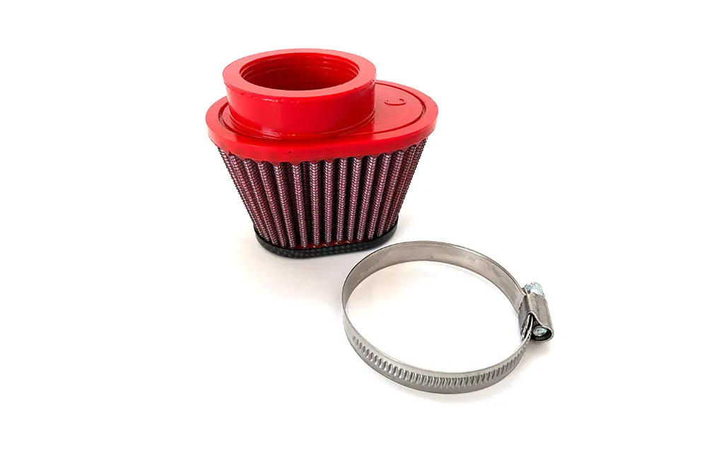 BMC Universal-Sportluftfilter Konisch, 50 mm Durchmesser, 70 mm Länge, zentral, Carbonkappe Satisfait Ou Remboursé