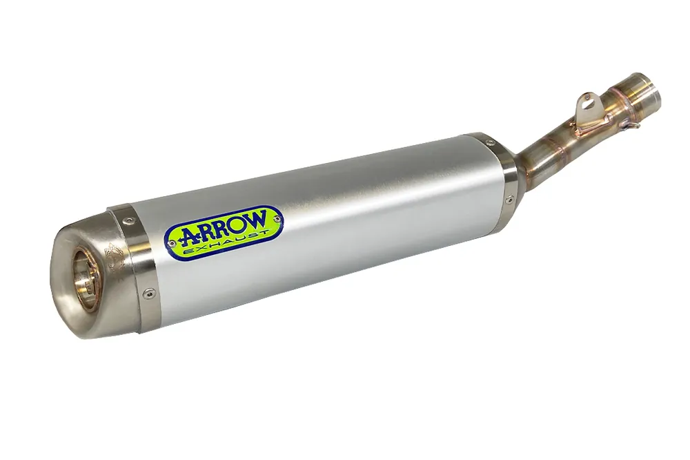 ARROW Auspuff THUNDER für Yamaha MT125 2014-, Aluminium mit Edelstahl Endkappe (Nur mit ARROW Krümme Retour Gratuit