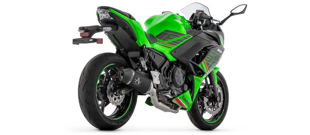 ARROW Racing-Komplettanlage mit VELOCE Endschalldämper schwarz mit Cabonendkappe für Kawasaki Ninja Quantité Limitée