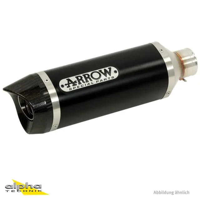 ARROW Auspuff DARK THUNDER für Suzuki GSX-R 600 / 750 2008-2010, Aluminium schwarz Commander Vite