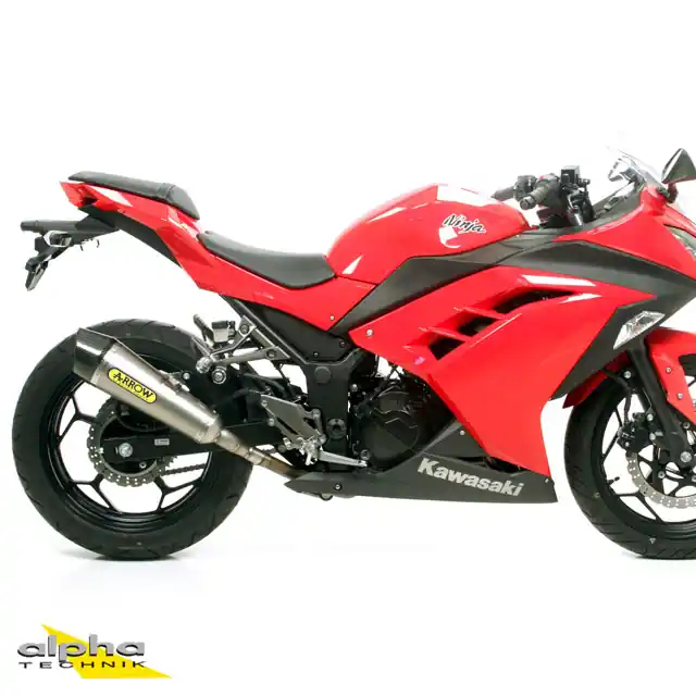 Quantité Limitée ARROW Auspuff X-KONE für Kawasaki Ninja 250 / Ninja 300 / Z300 2013-2016, Edelstahl