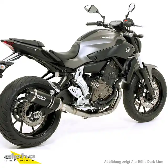 ARROW Auspuff THUNDER für Yamaha MT07 / Tracer 700 2014-2020, Carbon (Nur mit ARROW Krümmer) Offre Limitée
