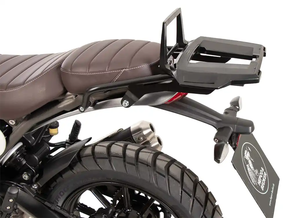 Support de topcase Alurack noir pour Triumph Scrambler 400 XC (25-) Hepco & Becker Meilleur Choix